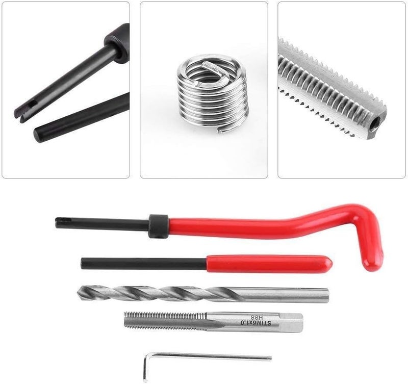 XTAUTO XT AUTO 30pcs Stainless Steel M5 x 0.8mm Thread Repair Insert Kit Compatible Hand Tool Set for Auto Repairing - Image 4